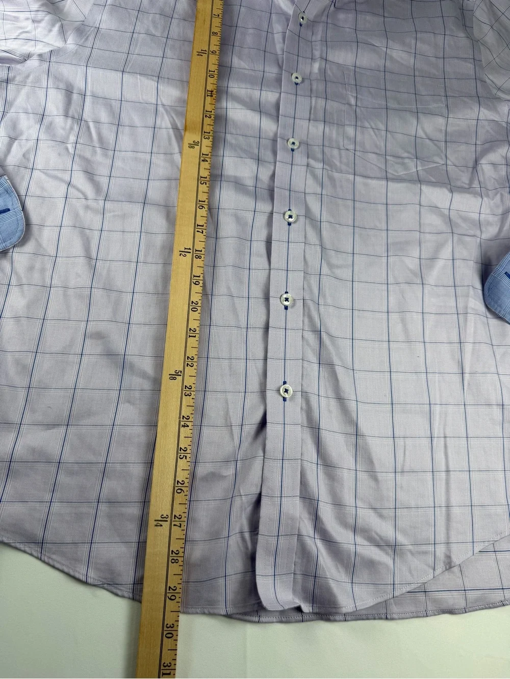 Light Purple Windowpane Dress Shirt —non iron slim fit
